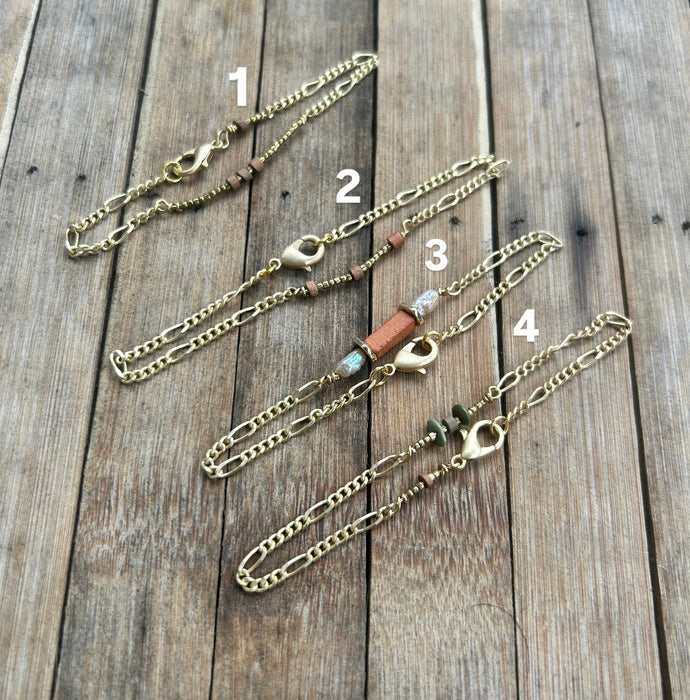 Gold plated Figuaroa chain bracelets (sold separately)