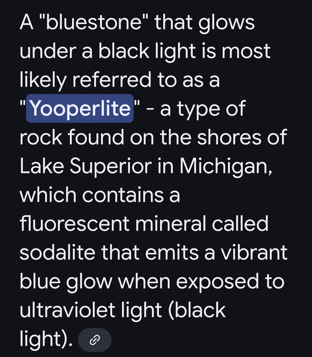 Yooperlite Star necklace (UV glow stone)