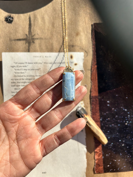 Yooperlite Star necklace (UV glow stone)