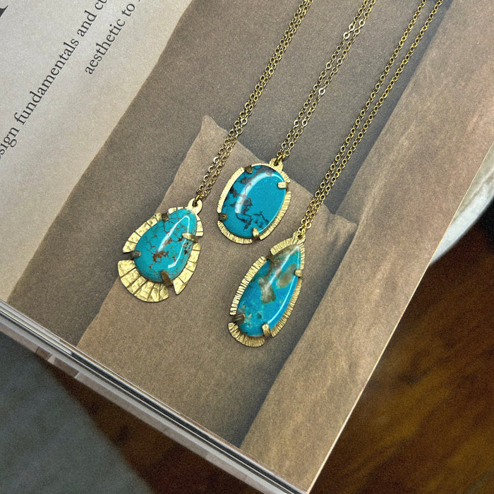 Large Blue Turquoise Pendants