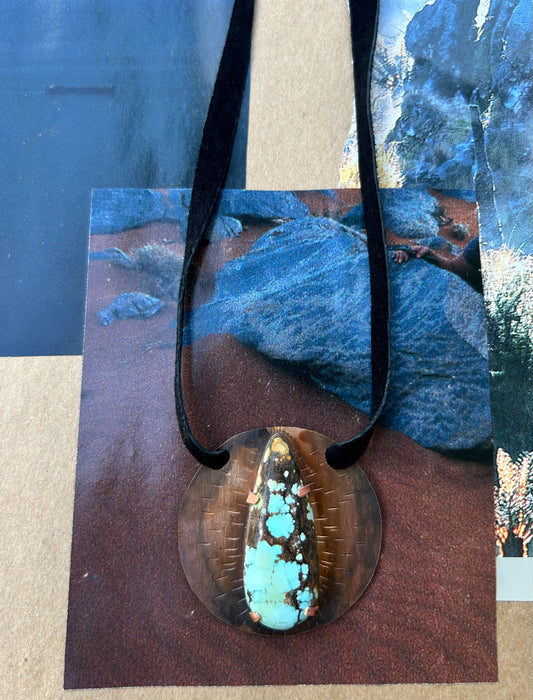 Light Blue Turquoise Pendant - Mother Piece