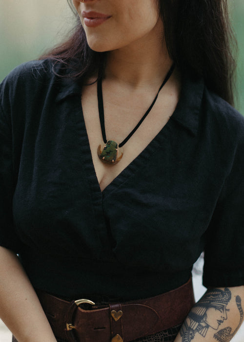 Dark Green Turquoise Pendant