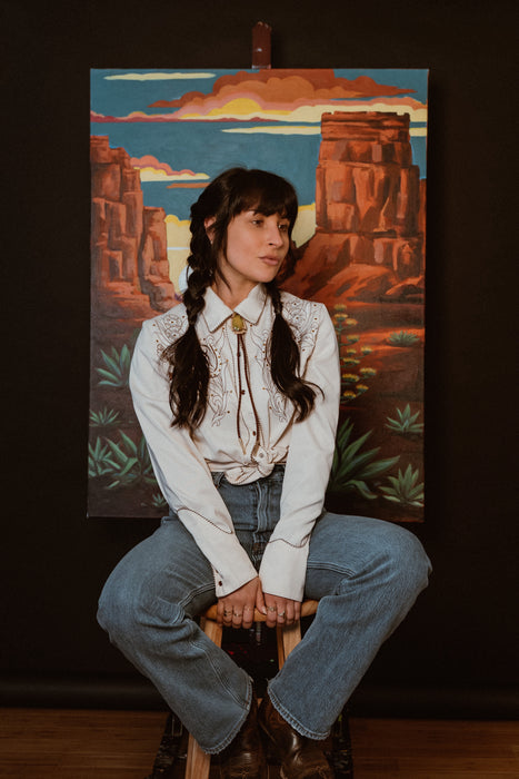 “Wildflowers + Wild horses” Lainey Wilson bolo tie