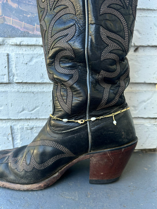 Turquoise and Pearl boot chain