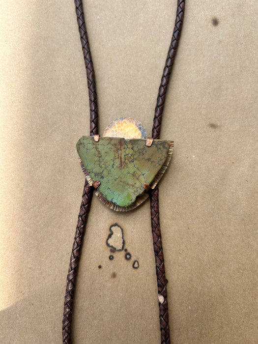 Deep green Turquoise tie