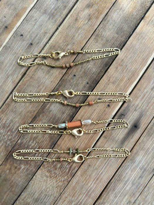 Gold plated Figuaroa chain bracelets (sold separately)