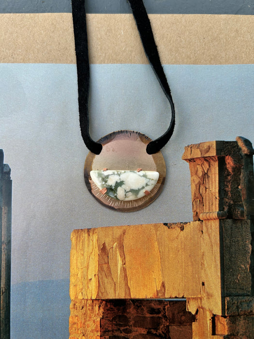 White and Green Turquoise pendant