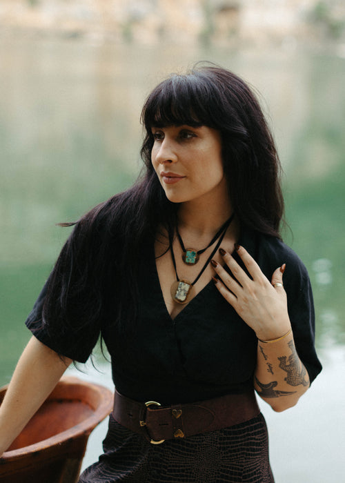 Light blue turquoise pendant