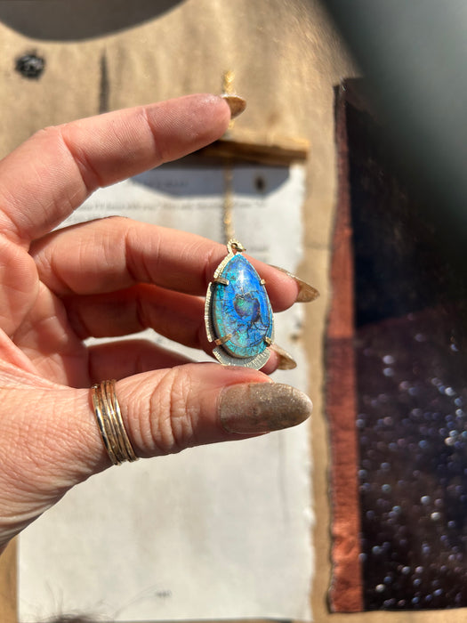 Opal Swirl Star necklace