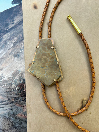 Large turquoise bolo tie