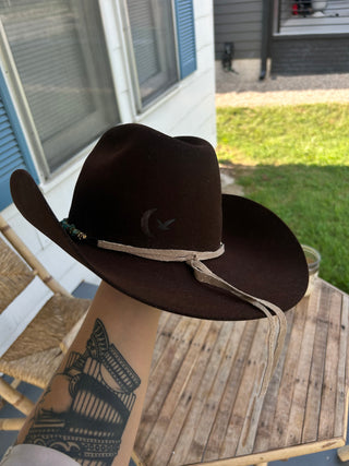 Turquoise + gold hat band