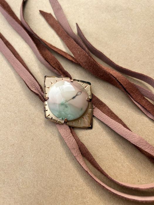 Jasper suede bolo tie