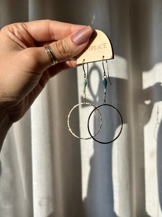 Hoop earrings with Turquoise