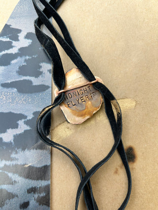 Raw Turquoise with hand cut suede