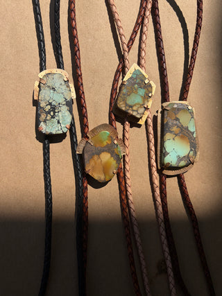 Abstract Turquoise Bolo Tie