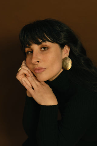 Large Domed Textured Earrings