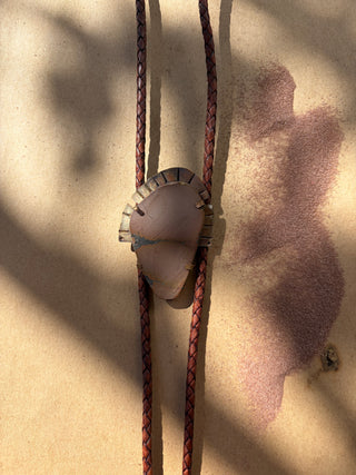 Deep Brown Turquoise bolo tie - Willie Nelson
