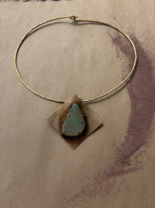 Green Turquoise choker necklace
