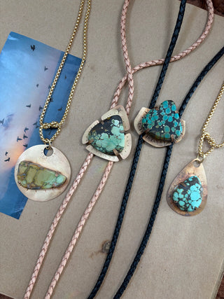 Green Turquoise Statement Knot necklace