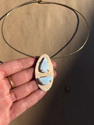 Blue Fluorite choker necklace