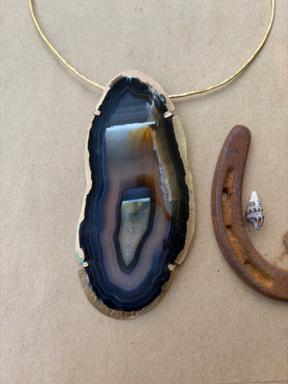 Large Agate Choker Pendant - Stevie Nicks