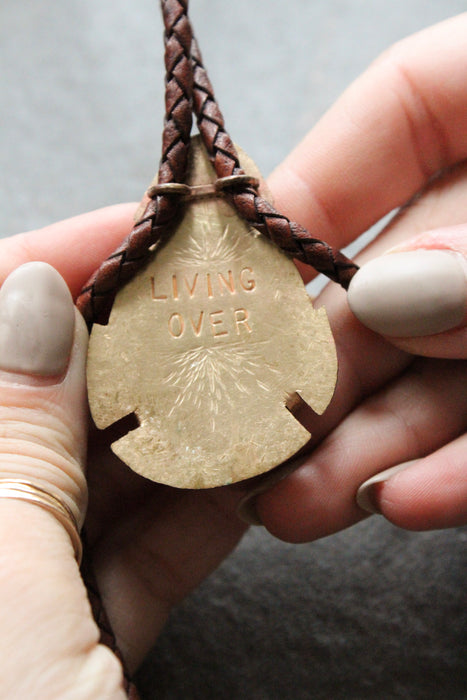 “Living Over” Greensky Bluegrass bolo tie