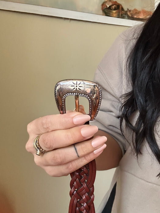 Western style braided belt (unisex)