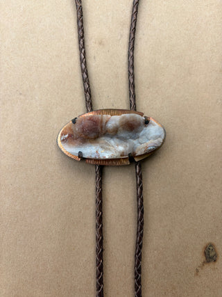 Geode Agate bolo tie
