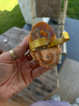 Statement Mother of Pearl Shell Cuff Bracelet