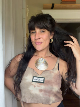 Large Mother of Pearl Choker Necklace