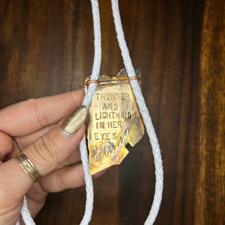 Raw Wild Horse Jasper bolo tie