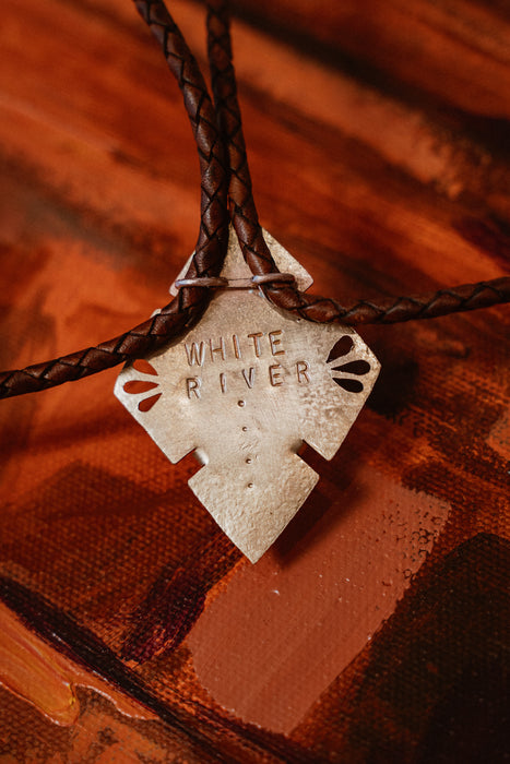 “White River” rare Turquoise bolo tie