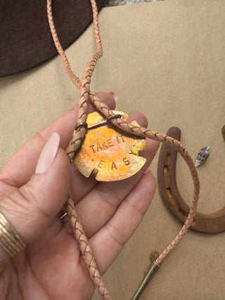 Rose Quartz Bolo Tie