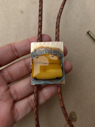 Yellow Jasper Bolo Tie