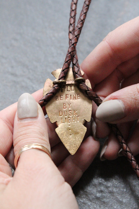 Red Lace Agate Bolo Tie - Something In The Orange