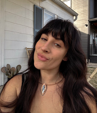 Green lace agate choker