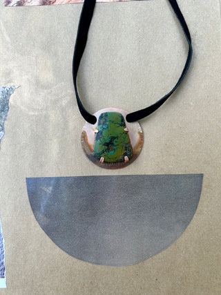 Dark Green Turquoise Pendant