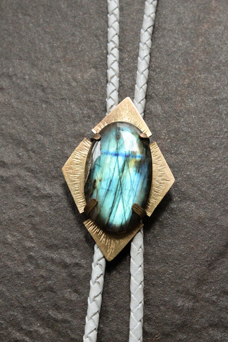 Labradorite Bolo Tie