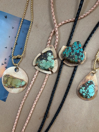 Bright Turquoise knotted necklace