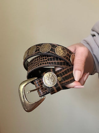 Vintage Leather Coin Belt