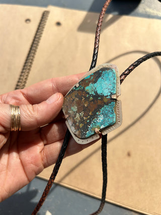 Turquoise Lazy Lightning - Bob Weir inspired tie