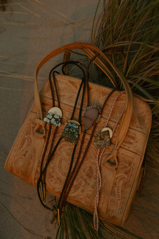 Deep Brown Turquoise bolo tie - Willie Nelson