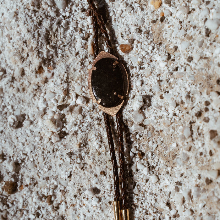 Black Obsidian bolo tie