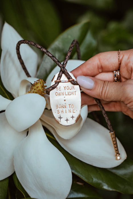 Light Purple Jasper bolo tie "Be Your Own Light"