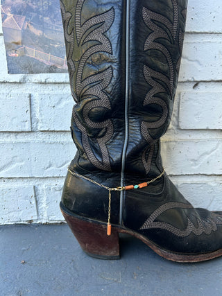 Terracotta and Turquoise boot chain