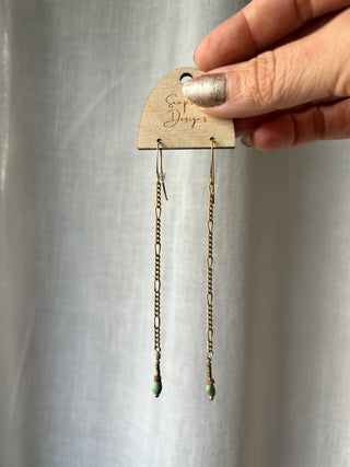 terracotta and turquoise drop earrings