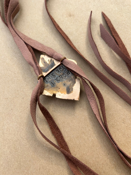 Jasper suede bolo tie