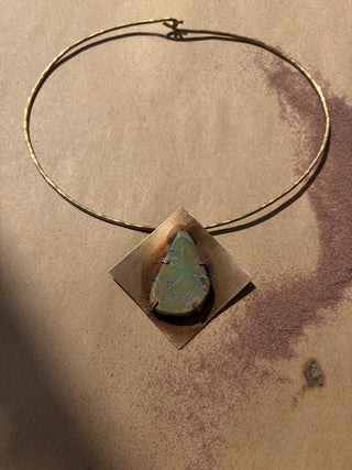 Green Turquoise choker necklace