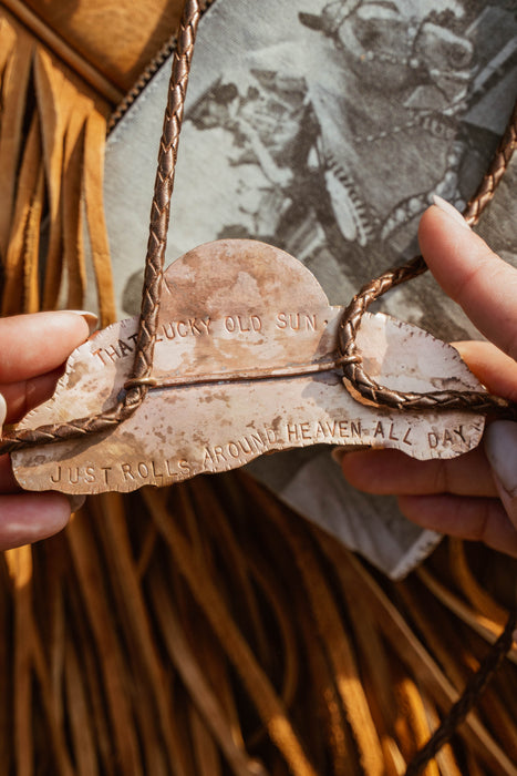 Cream lace Agate Bolo Tie - That Lucky Old Sun