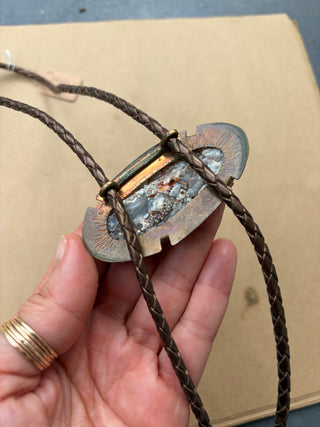 Geode Agate bolo tie